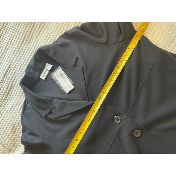 NWT Chicos Black Ponte Barentin Jacket 3 Button Classic Old Money Size 3 (XL) - Picture 8 of 8